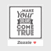 Zwart maakt je dromen waar sticker (Vel)