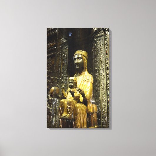 Zwart Madonna Montserrat Canvas Print (Voorkant)