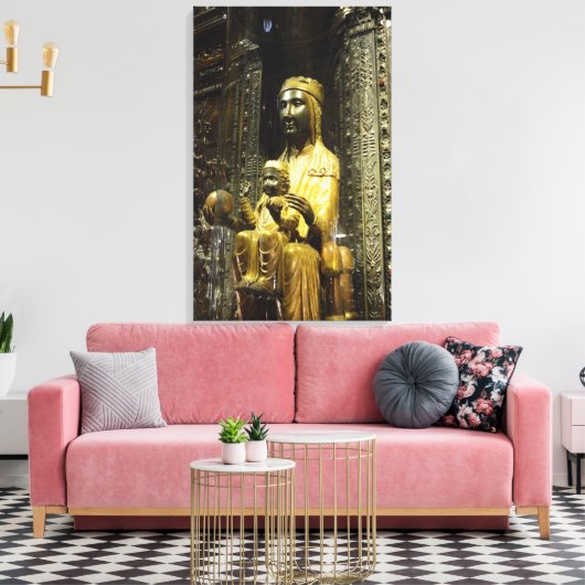 Zwart Madonna Montserrat Canvas Print (Insitu (Woonkamer))