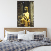 Zwart Madonna Montserrat Canvas Print (Insitu (Slaapkamer))