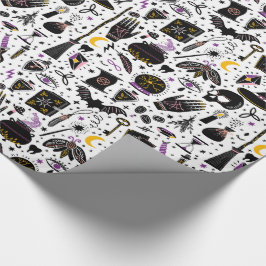 Zwart Magic Halloween Wrapping Paper Cadeaupapier