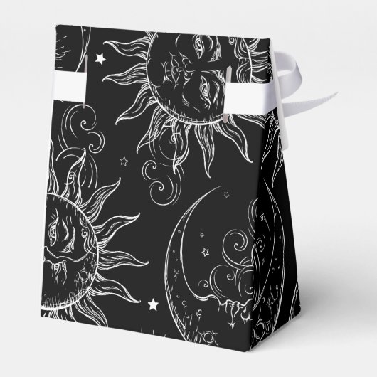 Zwart Magic Hemelse Zon Maan Sterren Party Bedankdoosjes (Achterkant)