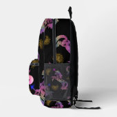 Zwart Magisch Regenboog Kristal Eenhoorns Bedrukte Rugzak (Rechts)