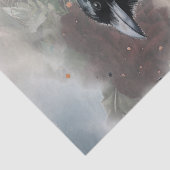 Zwart Majestic Raven Tissue Paper Tissuepapier (Detail)