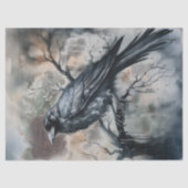 Zwart Majestic Raven Tissue Paper Tissuepapier (Voorkant)