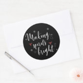 Zwart-makende gedistilleerde dranken, helder sneeu ronde sticker (Envelop)