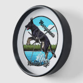 Zwart Malinois in Water (Hoek)