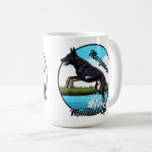 Zwart Malinois in Water Koffiemok (Voorkant rechts)