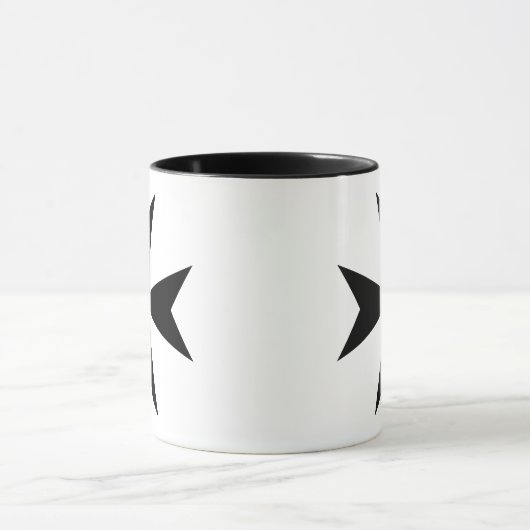 Zwart Maltees Kruis Mok (Midden)