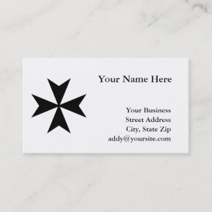 Zwart Maltees Kruis Visitekaartje