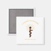 Zwart Man, D.D. Square Magnet (Voorkant / Achterkant)