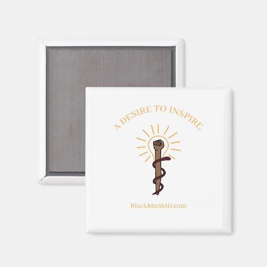 Zwart Man, D.D. Square Magnet (Voorkant / Achterkant)