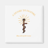 Zwart Man, D.D. Square Magnet (Voorkant)