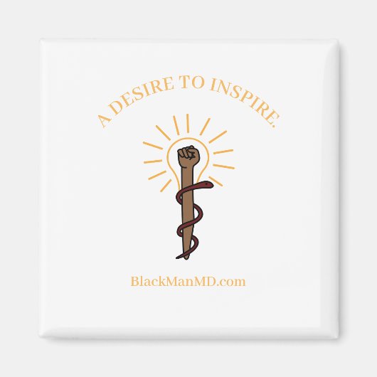 Zwart Man, D.D. Square Magnet (Voorkant)