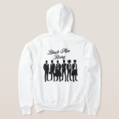 Zwart Man Inspirerend Quote T-Shirt Hoodie (Laag Achter)