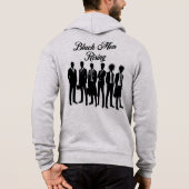 Zwart Man Inspirerend Quote T-Shirt Hoodie (Achterkant)