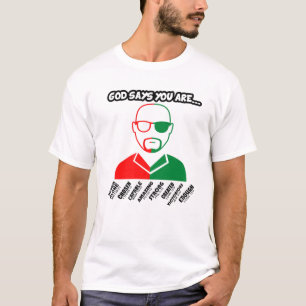 Zwart Man pa God zegt oom Bro Zoon Vader Br T-shirt