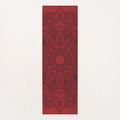 Zwart Mandala op achtergrond van rode gordijnen Yogamat (Voorkant)