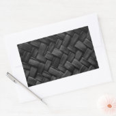 zwart mandweefpatroon rechthoekige sticker (Envelop)