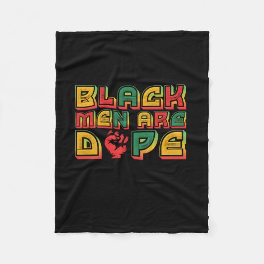 zwart_mannen_are_dope_01 fleece deken (Voorkant)