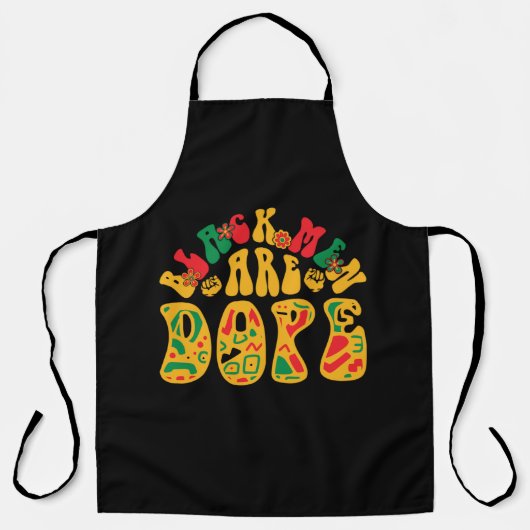 zwart_mannen_are_dope_02 schort (Voorkant)