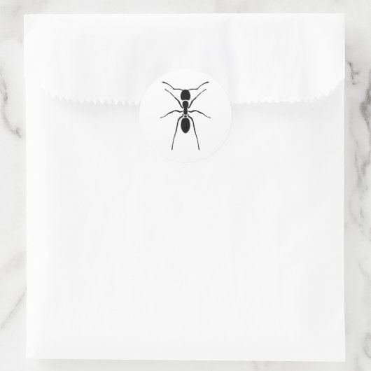 Zwart Mant Print Aangepast Ronde Sticker (Tas)