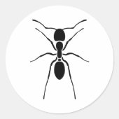Zwart Mant Print Aangepast Ronde Sticker (Voorkant)