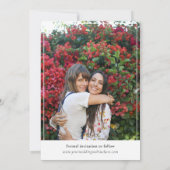 Zwart Manuscript Dubbelzijdige Foto's sparen de Da Save The Date (Achterkant)