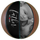 Zwart Manuscript Vader Est. Jaarlijkse persoonlijk Basketbal (Verticaal)