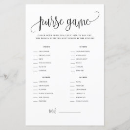 Zwart Manuscript wat er in uw Purse Shower Game zi