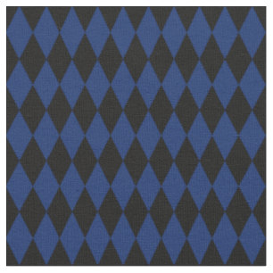 Zwart & Marineblauw Harlekijn Diamanten Stof