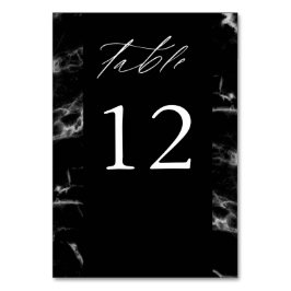 Zwart marmer 2-tabelnummer kaart