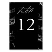 Zwart marmer 2-tabelnummer kaart (Voorkant)