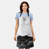 Zwart marmer Aangepaste zakelijke Logo Aangepast Schort (Gedragen)