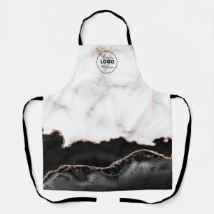 Zwart marmer Aangepaste zakelijke Logo Aangepast Schort