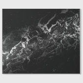 zwart marmer abstract ontwerp cadeaupapier (Vlak)