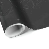 zwart marmer abstract ontwerp cadeaupapier (Rol Hoek)