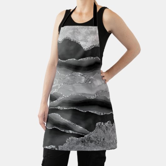 ZWART MARMER AGAAT GOUDEN GLITTER GLAM SCHORT (Insitu)