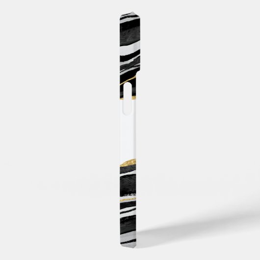 Zwart marmer Agate Gold Glitter - persoonlijk Case-Mate iPhone Case (Achterkant / Rechts)