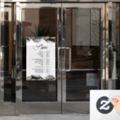 Zwart Marmer Design Services Menu Raamsticker (Kantoordeur)