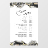 Zwart Marmer Design Services Menu Raamsticker (Vel)