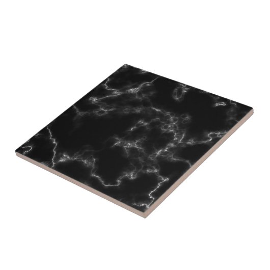 Zwart marmer effect tegel tegeltje (Zijkant)