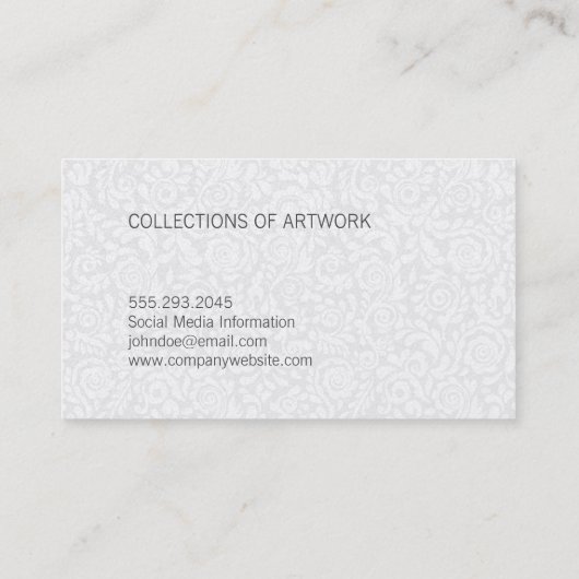 Zwart marmer- en elastisch kleurenblok visitekaartje (Achterkant)