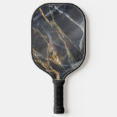 Zwart marmer en gouden steen pickleball paddle (Voorkant)