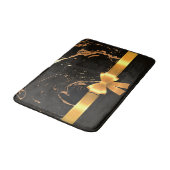 Zwart marmer en lint badmat (Gekanteld)