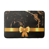 Zwart marmer en lint badmat (Voorkant)
