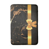 Zwart marmer en lint badmat (Voorkant Verticaal)