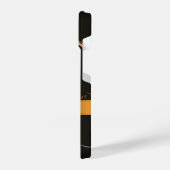 Zwart marmer en lint iPhone hoesje (Linkerkant)