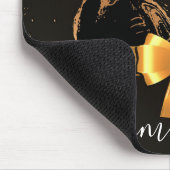 Zwart marmer en lint muismat (Hoek)