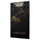 Zwart marmer  Gold Business minimaal Klembord (Links)